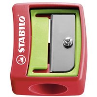 STABILO 4548/12 Spitzer - STABILO woody 3 in 1 Spitzer - für extradicke Stifte - rot/grün von Stabilo