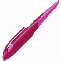 STABILO 5012/5-41 Ergonomischer Schulfüller für Rechtshänder mit Standard-Feder M - STABILO EASYbirdy in beere/pink - Einzelstift - inklusive Patrone - Schreibfarbe blau (löschbar) von Stabilo