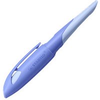 STABILO 5012/6-41 Ergonomischer Schulfüller für Rechtshänder mit Standard-Feder M - STABILO EASYbirdy Pastel Edition in blau/hellblau - Einzelstift - inklusive Patrone - Schreibfarbe blau (löschbar) von Stabilo