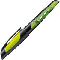 STABILO 5031/1-41 Schulfüller mit Standard-Feder M - STABILO EASYbuddy in schwarz/limette - Schreibfarbe blau (löschbar) - Einzelstift - inklusive Patrone von Stabilo