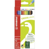 STABILO 6019/2-121 Umweltfreundlicher Buntstift - STABILO GREENcolors - 12er Pack - mit 12 verschiedenen Farben von Stabilo