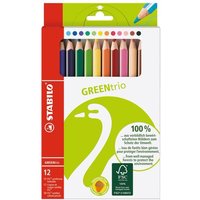 STABILO 6203/12 Umweltfreundlicher Dreikant-Buntstift - STABILO GREENtrio - 12er Pack - mit 12 verschiedenen Farben von Stabilo