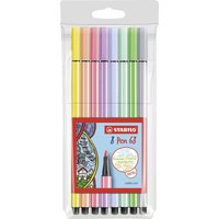 STABILO 68/8-01 Premium-Filzstift - STABILO Pen 68 - 8er Pack - Pastellfarben von Stabilo