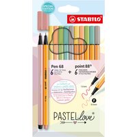 STABILO 6888/12-7-7 Stifte-Set – STABILO Pastellove Set – 12er Pack – Fineliner & Premium-Filzstifte von Stabilo