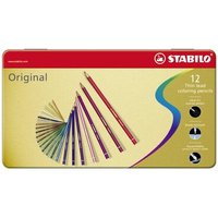 STABILO 8773-6 Premium-Buntstift - STABILO Original - 12er Metalletui - mit 12 verschiedenen Farben von Stabilo