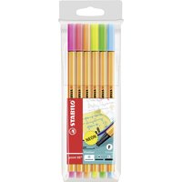 STABILO 88/6-1 Fineliner - STABILO point 88 - 6er Pack - Neonfarben von Stabilo