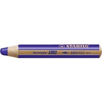 STABILO 880/405 Buntstift, Wasserfarbe & Wachsmalkreide - STABILO woody 3 in 1 - Einzelstift - ultramarinblau von Stabilo