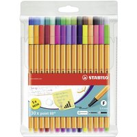 STABILO 8830-1 Fineliner - STABILO point 88 - 30er Pack - mit 30 verschiedenen Farben inklusive 5 Neonfarben von Stabilo