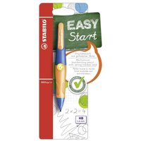 STABILO B-46893-3 Ergonomischer Druck-Bleistift für Linkshänder - STABILO EASYergo 1.4 in ultramarinblau/neonorange - Einzelstift - inklusive 3 dünner Minen - Härtegrad HB von Stabilo