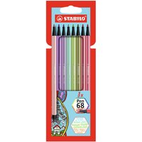 STABILO EO68/8-02 Premium-Filzstift - STABILO Pen 68 - 8er Pack - mit 8 verschiedenen Farben von Stabilo