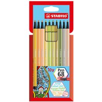 STABILO EO6810-22 Premium-Filzstift - STABILO Pen 68 - 10er Pack - mit 10 verschiedenen Farben von Stabilo