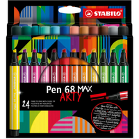 STABILO EO768/24-21 Premium-Filzstift mit dicker Keilspitze - Pen 68 MAX - ARTY - 24er Set von Stabilo