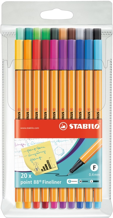 STABILO Fineliner Point 88 20er Etui von Stabilo