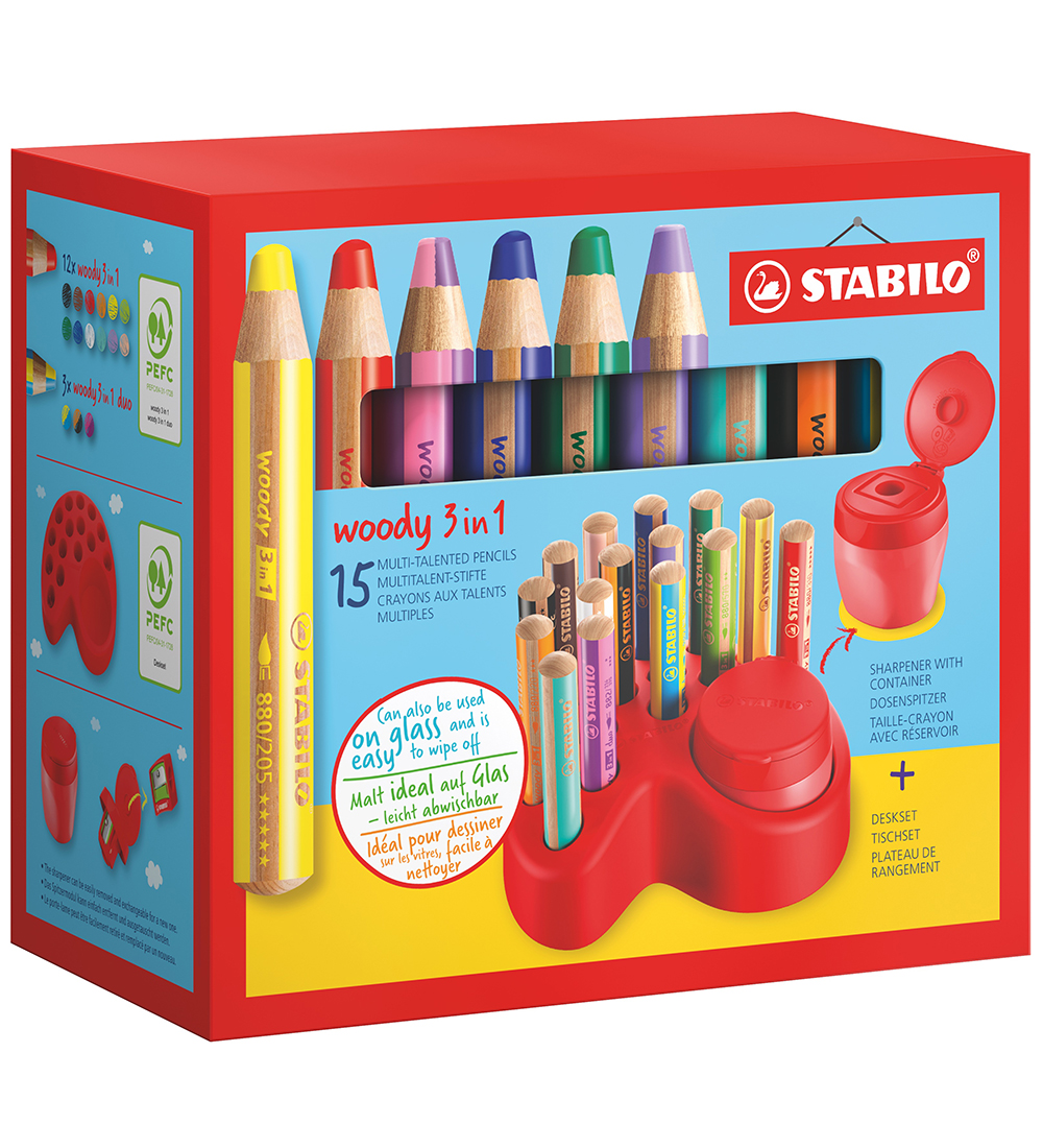 Stabilo Buntstifte - Woody 3-in-1 Schreibtischset - 15 st. - Meh - Stabilo - One Size - Buntstiftsets Stabilo Buntstifte - Woody 3-in-1 Schreibtischset - 15 st. - Meh - Stabilo - One Size - Buntstiftsets von Stabilo