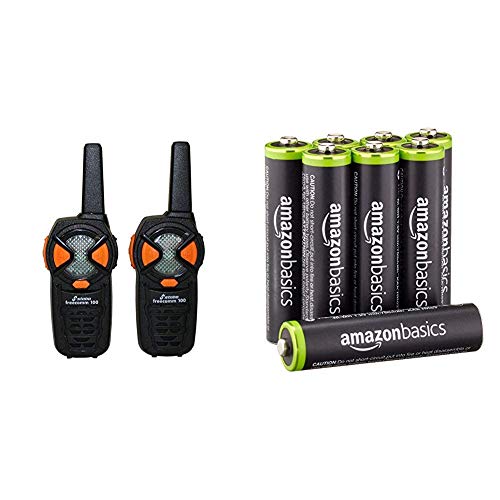 Stabo Elektronik 20100 - Stabo Freecomm Funkhandy, schwarz & Amazon Basics Vorgeladene NI-MH AAA-Akkus - Akkubatterien (1.000 Zyklen, typisch 800mAh, 1.2 V,minimal 750mAh) 8 Stück von Stabo Elektronik