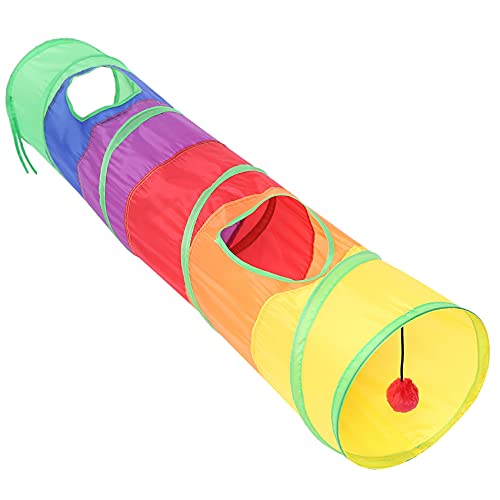 Katze Pet Tube faltbar Spielzeug Indoor Outdoor Kitty Welpen für Puzzle Übung Verstecken und mit Ball von Staccatory