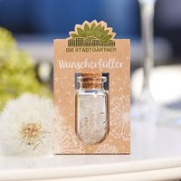 "Wunscherfüller", Pusteblumenschirmchen im Glas von Stadtgärtner