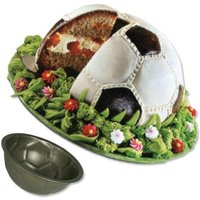 Kuchenform Fußball antihaft 22,5cm , Backform für Fußballkuchen, Metall von Städter GmbH