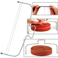 Tortenschneider, 32cm, mit doppeltem Schneidedraht aus Edelstahl, verchromter Griff von Städter GmbH