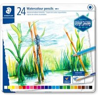 STAEDTLER 14610C M24 STAEDTLER Watercolour aquarellierbare Buntstifte Coloured pencils aquarell - 24 ct metal tin von Staedtler