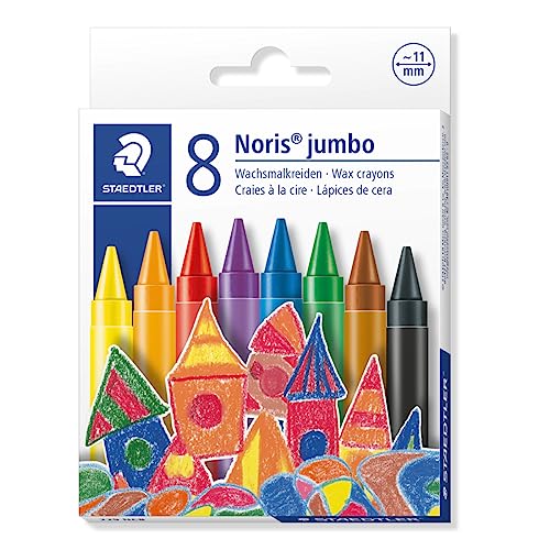 STAEDTLER 229 NC8 jumbo Wachsmalkreiden Noris Club, 8 Stück im Kartonetui von Staedtler