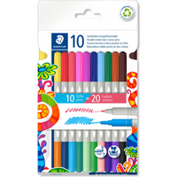 STAEDTLER 3280 C10 Doppelfasermaler zweifarbig 10 Stück von Staedtler