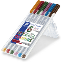 STAEDTLER 334 SB6CS2 Box mit 6 triplus fineliner in sortierten Farben, My Nature Colours von Staedtler