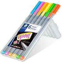 STAEDTLER 334 SB6CS3 Fineliner triplus neon 6 Stück Box von Staedtler