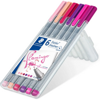 STAEDTLER 334 SB6CS6 triplus® fineliner 334 - 6 Stück in sortierten Farben, Flamingo von Staedtler