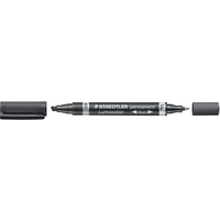 STAEDTLER 348 B-9 Zweispitzmarker Lumocolor® permanent duo schwarz von Staedtler