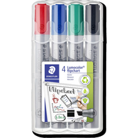 STAEDTLER 356 WP4 Lumocolor® flipchart marker 356 B, 4 Stück von Staedtler