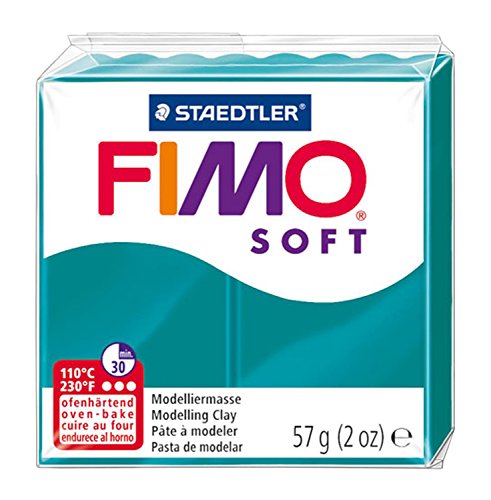 STAEDTLER 8020-36 - Fimo Soft Normalblock, Modelliermasse, 57 g, petrol von Staedtler