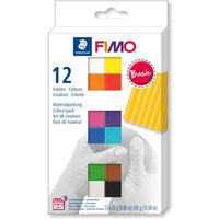 STAEDTLER 8023 C12-1 material packaging 12 FIMO soft half blocks - “basic colours“ von Staedtler