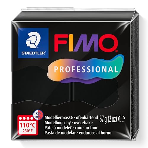 STAEDTLER 8040-9 ST, Modelliermasse Fimo Prof 57g schwarz, Standard von Staedtler