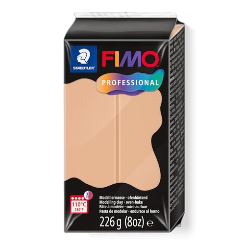 STAEDTLER FIMO Professional 8042 ofenhärtende Modelliermasse, speziell für Profis und Künstler, Einzelprodukt Sand, 8042-45 von Staedtler