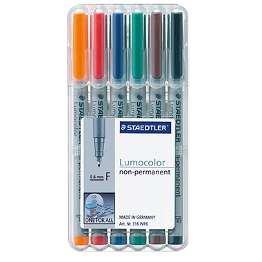 STAEDTLER Folienstift Lumocolor 316 F non-permanent 6 St von Staedtler