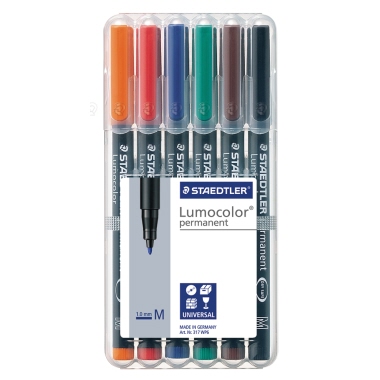 STAEDTLER Folienstift Lumocolor 317 M permanent 6 St von Staedtler