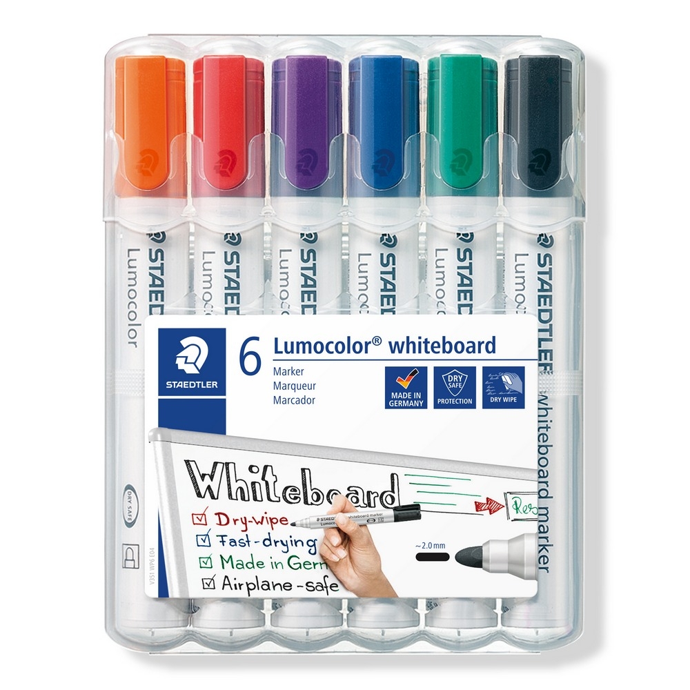 STAEDTLER Whiteboardmarker Lumocolor 351 Rundspitze 6 Stk. von Staedtler