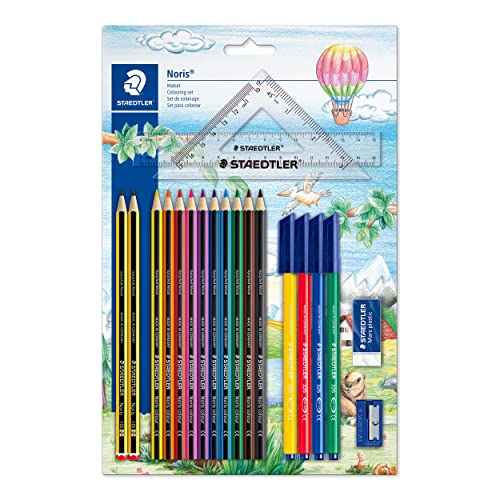 STAEDTLER 61 SET42 - Mäppchen Set mit Lineal und Zeichendreieck von Staedtler