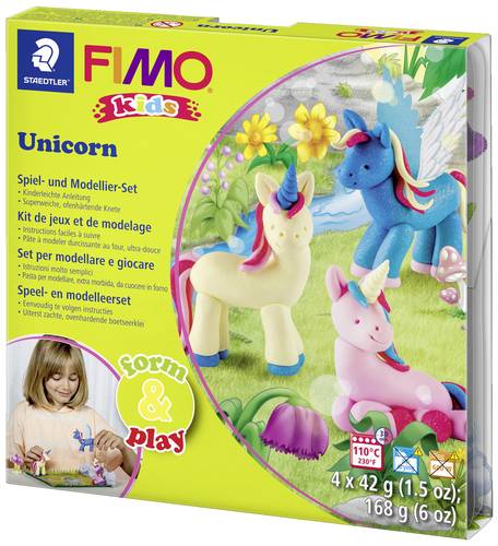 Staedtler FIMO kids 8034 Ofenhärtende Modelliermasse, Set Unicorn, 8034 19 LY von Staedtler