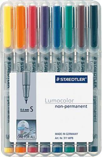 Staedtler Lumocolor® non-permanent pen 311 311 WP8 Universal-Marker Gelb, Orange, Rot, Lila, Blau, von Staedtler