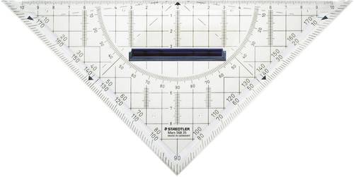 Staedtler Geometriedreieck 568 35 Glasklar Länge der Hypotenuse: 22cm von Staedtler