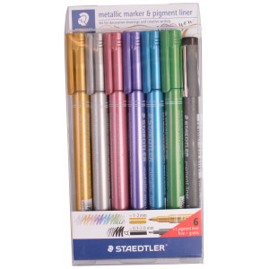 Staedtler Marker Stifte Versch. Metallic Farben 1-2mm - 6 Stk von Staedtler