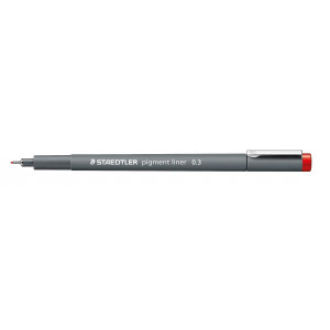 Staedtler Pigment Liner Stift Rot 0,3mm - 1 Stk von Staedtler