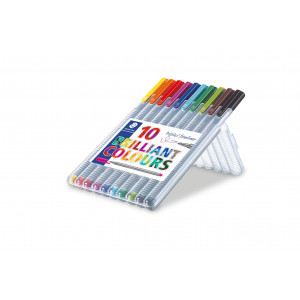 Staedtler Triplus Fineliner Stifte Farbenmix 0,3mm - 10 Stk von Staedtler