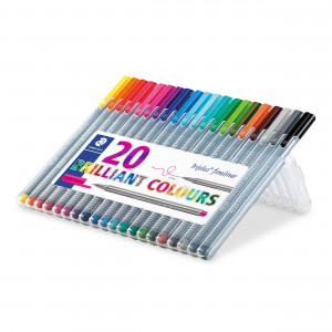 Staedtler Triplus Fineliner Stifte Farbenmix 0,3mm - 20 Stk von Staedtler