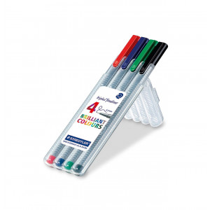 Staedtler Triplus Fineliner Stifte Farbenmix 0,3mm - 4 Stk von Staedtler