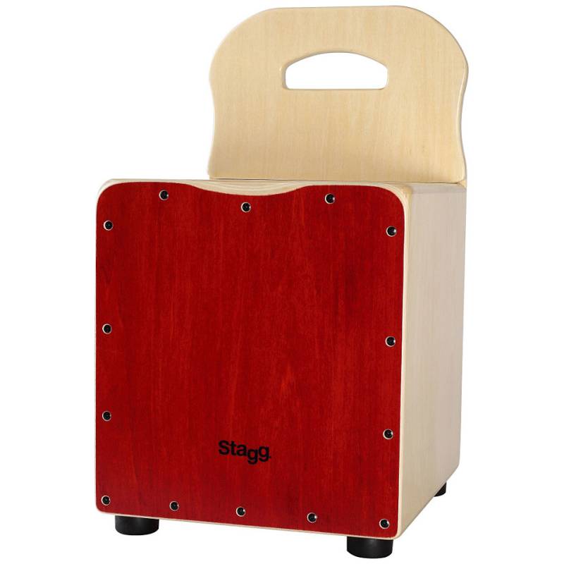 Stagg Red Kids Cajon with Easygo Backrest Cajon von Stagg