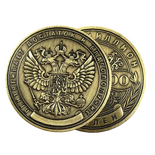 Stakee 1 Stück Russische Million Rubel Gedenkmünzabzeichen Doppelseitige Geprägte Münzen Collectibles Kunst-souvenirgeschenke Brown Stakee 1 Stück Russische Million Rubel Gedenkmünzabzeichen Doppelseitige Geprägte Münzen Collectibles Kunst-souvenirgeschenke Brown von Stakee