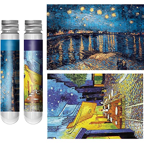 Stakee 2 Sets Mini -Puzzles Van Gogh Berühmte Gemälde Puzzle Herausforderung an Micro Puzzle House Entertainment Toys Für Erwachsene von Stakee